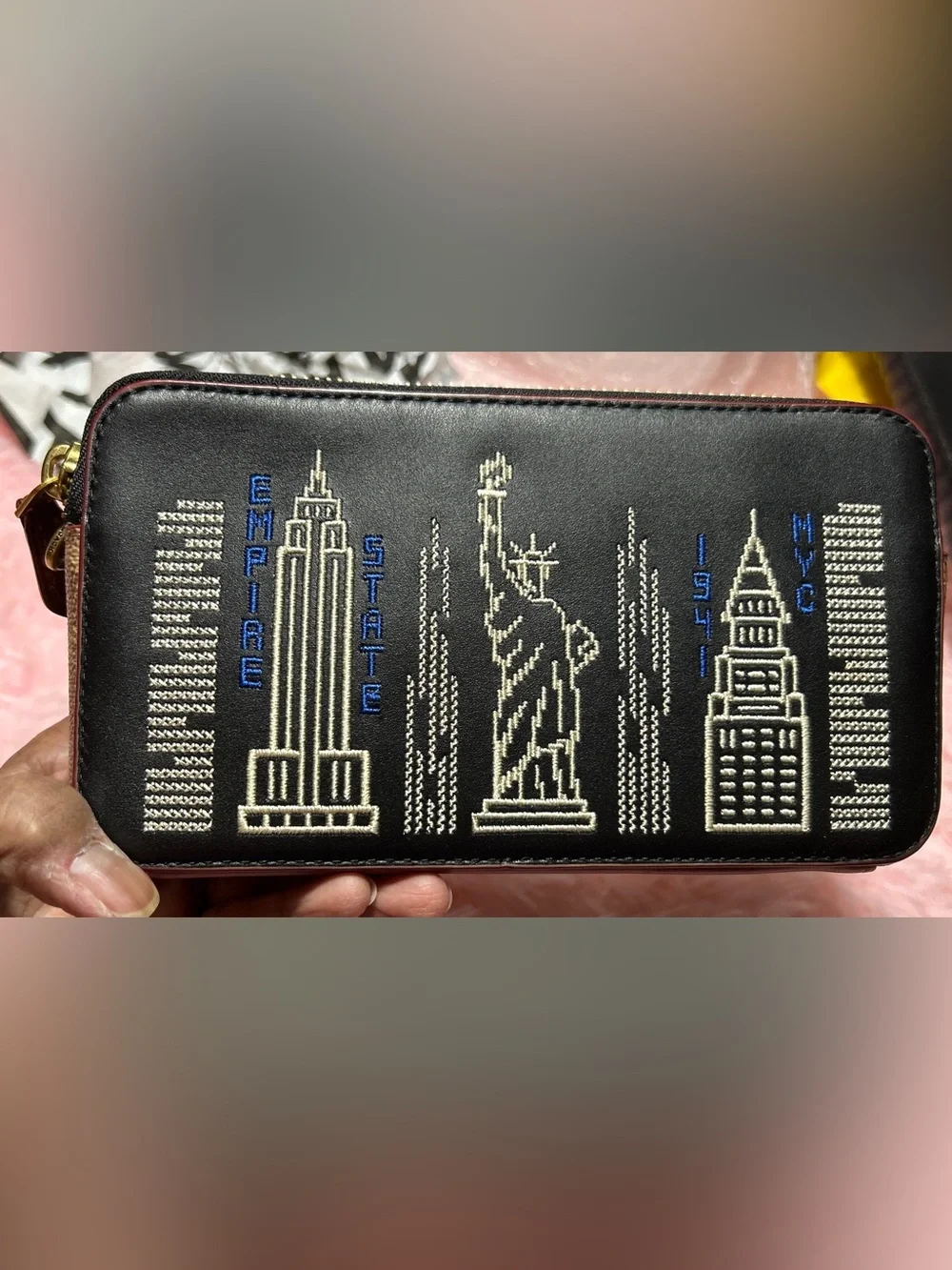 Coach Kira Crossbody Bag With Stardust NYC Skyline/Black Multi